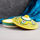 Маслёнка узбекская Риштанская Керамика «Узоры», 17×7 см, жёлтая - Фото 2