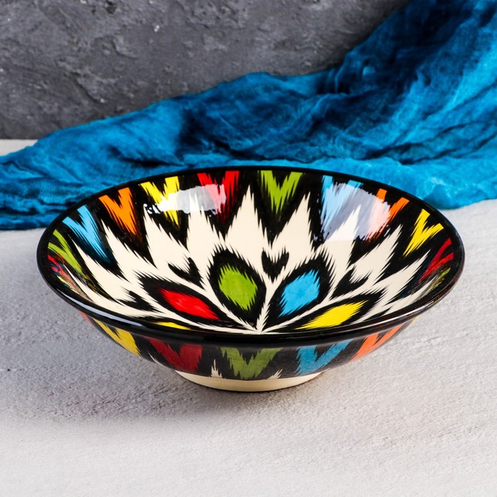 Супница Риштанская Керамика «Атлас», 1.1 л, d=23 см, керамика, разноцветная - Фото 1