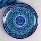 Ляган узбекский Риштанская Керамика «Узоры», d=37 см, голубой - Фото 2