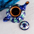 Чайник заварочный Риштанская Керамика «Узоры», 1 л, синий - Фото 3