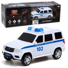 Машина радиоуправляемая «УАЗ Патриот. Полиция» 15,5 см, свет, белый PATRIOT - Фото 1