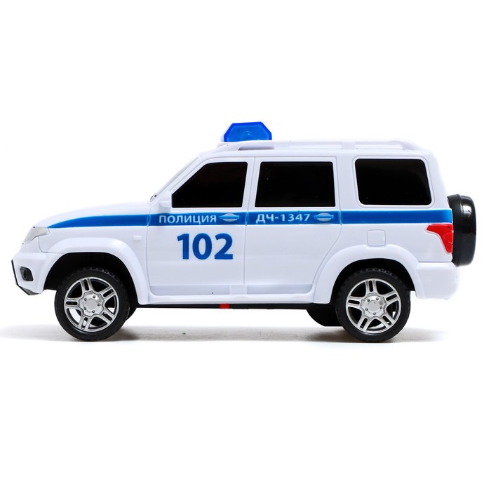 Машина радиоуправляемая «УАЗ Патриот. Полиция» 15,5 см, свет, белый PATRIOT - фото 1926478913