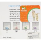 Игрушка-вертушка на присоске для кошек, 3 отсека с бубенчиками, микс цветов - фото 6665018