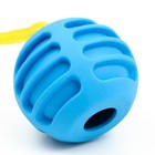 Игрушка "Шар усиленный на веревке", 43 см, шар 6 см, голубой - фото 6665020