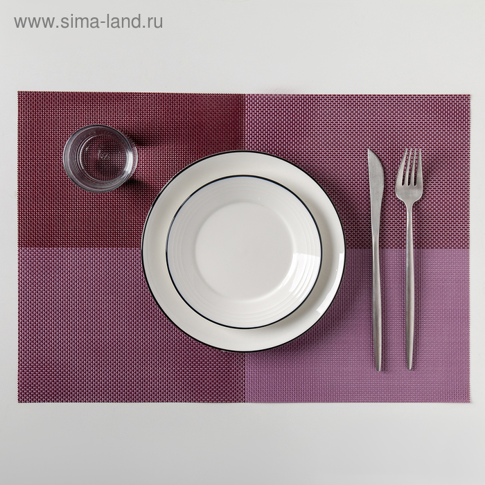 Салфетка сервировочная на стол «Настроение», 45×30 см, цвет розовый - Фото 1