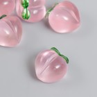 Декор для творчества акрил "Ягодка" набор 6 шт розовый 1,5х1,5х1,6 см - фото 804962131