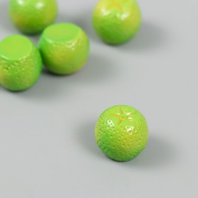 Декор для творчества пластик "Лайм" набор 6 шт зелёный 1,5х1,5х1,6 см