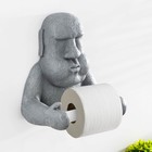Держатель для туалетной бумаги "Моаи" 20х20х13см - фото 318994451