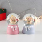 Снежный шар стеклянный световой «Хрюша с крылышками», d=4.5 см, 7×4.5×4.5 см, МИКС - Фото 1