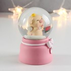 Снежный шар стеклянный световой «Хрюша с крылышками», d=4.5 см, 7×4.5×4.5 см, МИКС - Фото 3