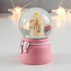 Снежный шар стеклянный световой «Хрюша с крылышками», d=4.5 см, 7×4.5×4.5 см, МИКС - Фото 4