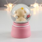 Снежный шар стеклянный световой «Хрюша с крылышками», d=4.5 см, 7×4.5×4.5 см, МИКС - Фото 5