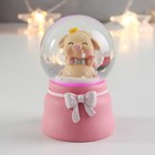 Снежный шар стеклянный световой «Хрюша с крылышками», d=4.5 см, 7×4.5×4.5 см, МИКС - Фото 6