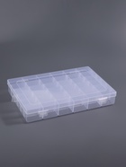 Органайзер для хранения мелочей, 36 ячеек, 27.3×17.5×4.5 см, прозрачный - Фото 3