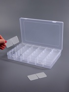 Органайзер для хранения мелочей, 36 ячеек, 27.3×17.5×4.5 см, прозрачный - Фото 4