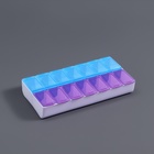 Органайзер для хранения мелочей, 14 ячеек, 14.5×7.3×2.5 см, голубой, фиолетовый - Фото 3