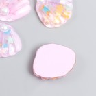 Декор для творчества пластик "Ракушка со звёздочками" сиреневый 2,9х2,5 см (комплект 8 шт) - фото 21710084