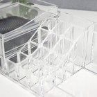 Шкатулка-органайзер пластик 2 ящика прозрачная 9х15х30,5 см - фото 7161058