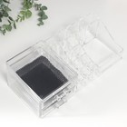 Шкатулка-органайзер пластик 2 ящика прозрачная 9х15х30,5 см - фото 7161059