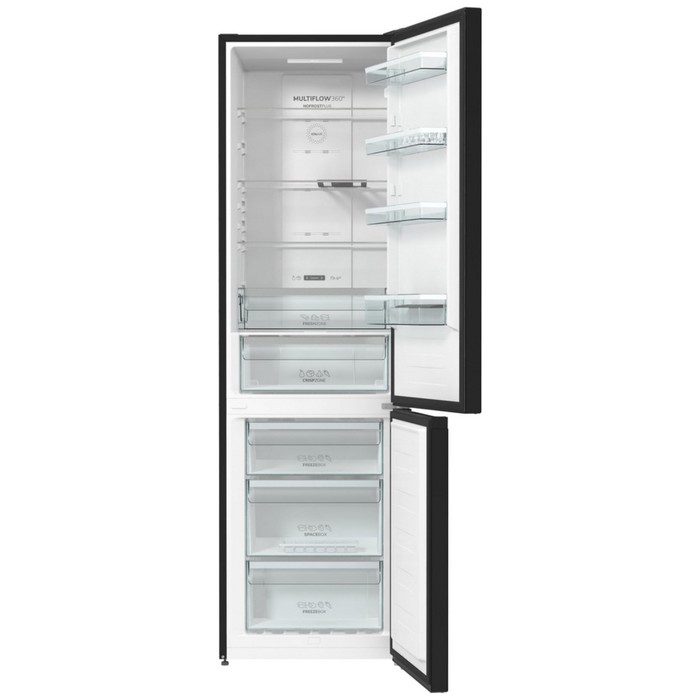 Холодильник Gorenje NRK 6201 SYBK, двухкамерный, класс А+, 353 л, чёрный - фото 51456420