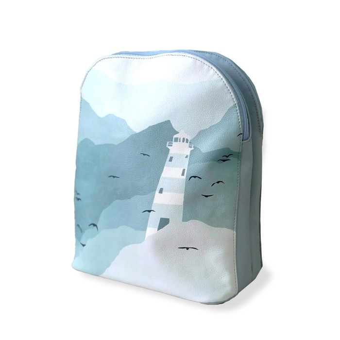 Рюкзак, 2 отдела на молнии, цвет голубой "маяк" - Фото 1