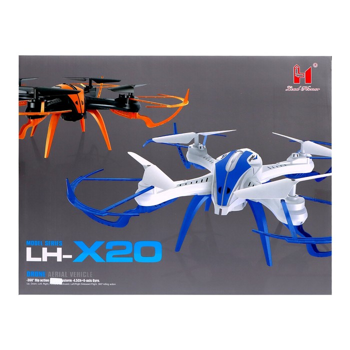 Квадрокоптер LH-X20WF, камера, передача изображения на смартфон, Wi-FI, цвет чёрно-оранжевый - фото 1904594269