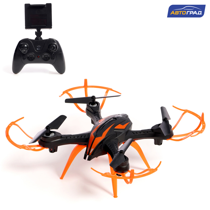 Квадрокоптер LH-X15WF, камера, передача изображения на смартфон, Wi-FI, цвет чёрно-оранжевый - Фото 1