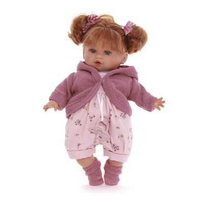 Кукла озвученная «Оливия», в розовом, 30 см, плачущая, мягконабивная
