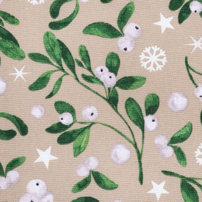 Скатерть новогодняя Доляна Frosty berries 149×250 ±3 см, 100% хлопок, рогожка 164 г/м²
