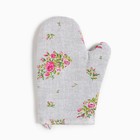 Набор кухонный Доляна Roses on linen: варежка-прихватка 20х27 см, прихватка 19х19 см, 100% хл 9149319