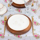 Скатерть Доляна Roses on linen 146х180 см, 100% хлопок, рогожка 164 г/м2 - фото 26315136