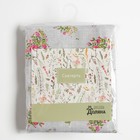 Скатерть Доляна Roses on linen 146х180 см, 100% хлопок, рогожка 164 г/м2 - фото 26315140