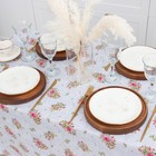 Скатерть Доляна Roses on linen 146х220 см, 100% хлопок, рогожка 164 г/м2 9149323