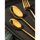 Набор столовых приборов Доляна «Античность», 4 предмета, нержавеющая сталь, золотистый - Фото 2