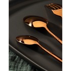 Набор столовых приборов из нержавеющей стали Magistro «Античность», 4 предмета, цвет бронзовый - Фото 4
