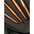 Набор столовых приборов из нержавеющей стали Magistro «Античность», 4 предмета, цвет бронзовый - Фото 6