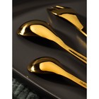 Набор столовых приборов из нержавеющей стали Magistro Aqua, 4 предмета, цвет золотой - Фото 3
