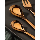 Набор столовых приборов из нержавеющей стали Magistro Aqua, 4 предмета, цвет бронзовый - Фото 2