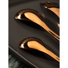 Набор столовых приборов из нержавеющей стали Magistro Aqua, 4 предмета, цвет бронзовый - фото 6665511