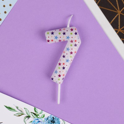 Свеча для торта, цифра «7», 5.5×8 см