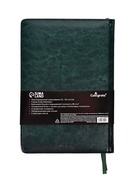 Ежедневник НЕдатированный А5, 136 листов в линейку, кожзам «Небраска», золотой срез, зелёный - Фото 17