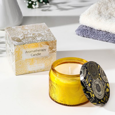 Ароматическая свеча в в банке Borneo amber, 5×7 см, амбра