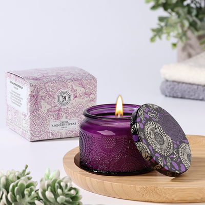 Свеча ароматическая в банке San black fruits, 5×7 см, ежевика