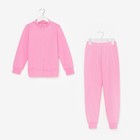 Костюм (джемпер, брюки) детский, цвет розовый, рост 98 см - фото 804963597