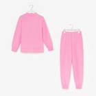 Костюм для девочки с начёсом (джемпер, брюки), розовый, рост 122 см - Фото 11