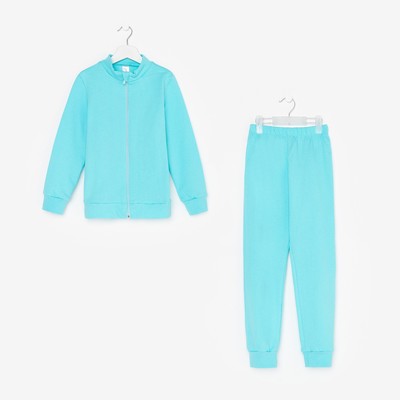 Костюм детский с начёсом (джемпер, брюки), голубой, рост 92 см