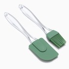 Набор новогодний подарочный Доляна «Гранаты» : полотенце 30×60, лопатка, кисть, губка - Фото 7