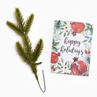 Набор новогодний подарочный Доляна «Гранаты» : полотенце 30×60, лопатка, кисть, губка - Фото 9