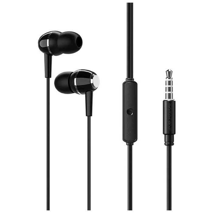 Наушники Borofone BM36 Acura вакуумные микрофон Jack 35 мм кабель 12 м чёрные 16000₽
