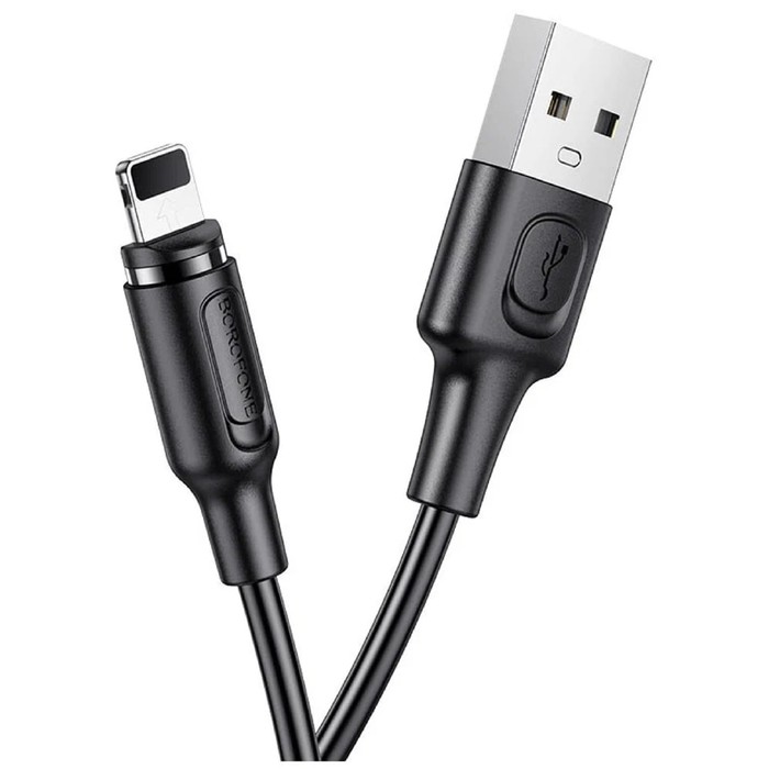 Кабель Borofone BX41, Lightning - USB, магнитный, 2.4 А, 1 м, PVC оплётка, чёрный - фото 51456465